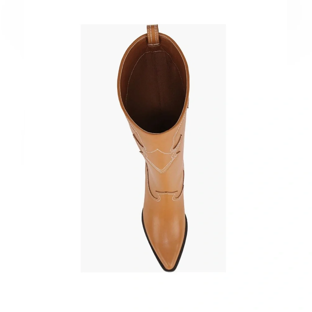 Zodiac Dawson Cowboy Boots Pointy Toe & Knee High Cuoio Brown Women’s Size 6.5